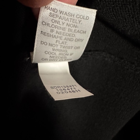 J.Jill Black Knit Turtleneck Sweater Dress Size XL Shift Knee Length Minimalist - Picture 10 of 16